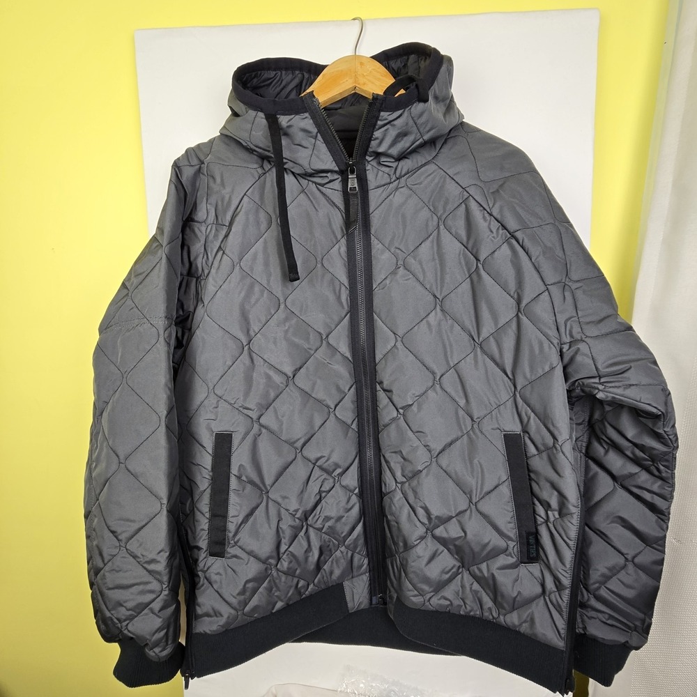 Viktos Operatus Mens Large Insulated Jacket Hooded Quilted In Black